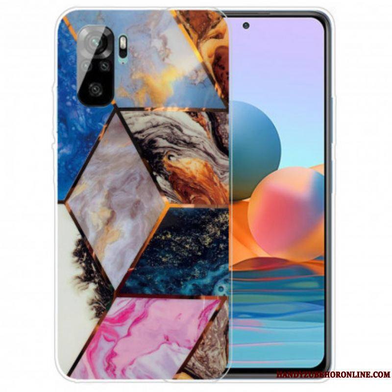 Coque Xiaomi Redmi Note 10/10S/Poco M5s Marbre Géométrie Intense