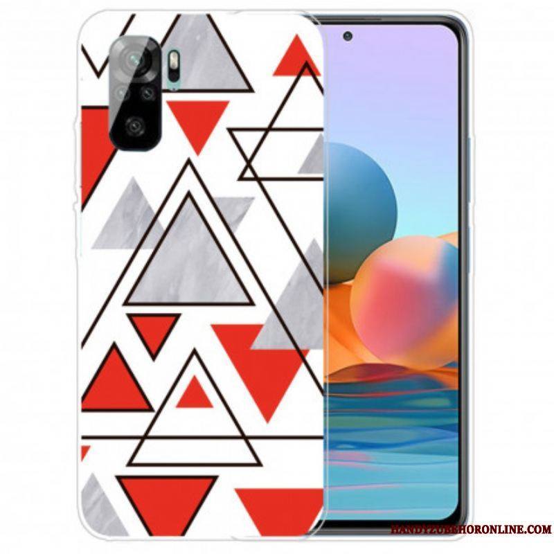 Coque Xiaomi Redmi Note 10/10S/Poco M5s Marbre Triangles