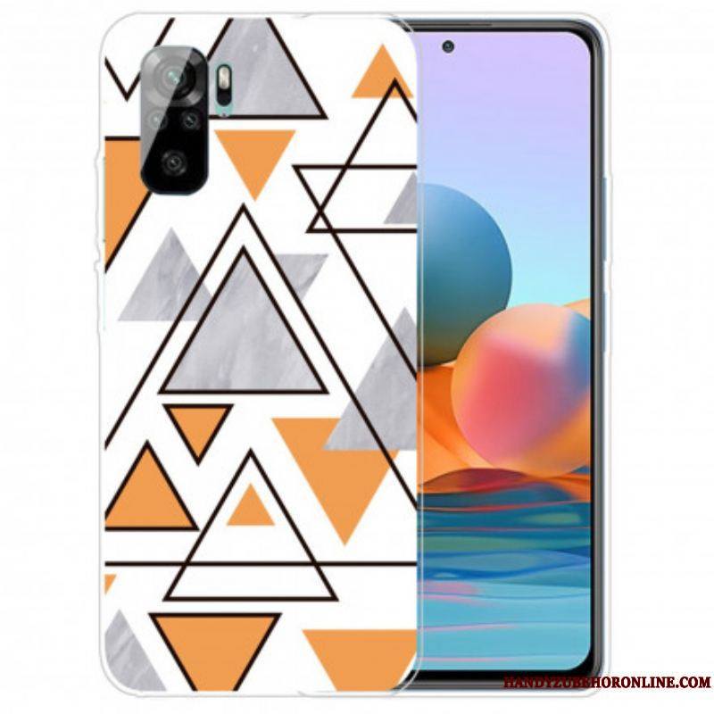 Coque Xiaomi Redmi Note 10/10S/Poco M5s Marbre Triangles