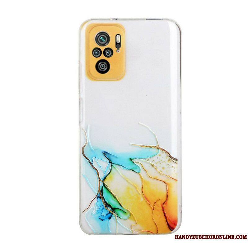 Coque Xiaomi Redmi Note 10/10S/Poco M5s Silicone Effet Marbré