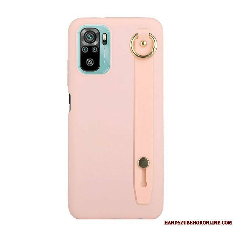 Coque Xiaomi Redmi Note 10/10S/Poco M5s Silicone avec Sangle Support