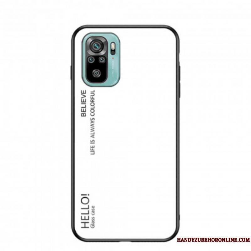 Coque Xiaomi Redmi Note 10/10S/Poco M5s Verre Trempé Hello