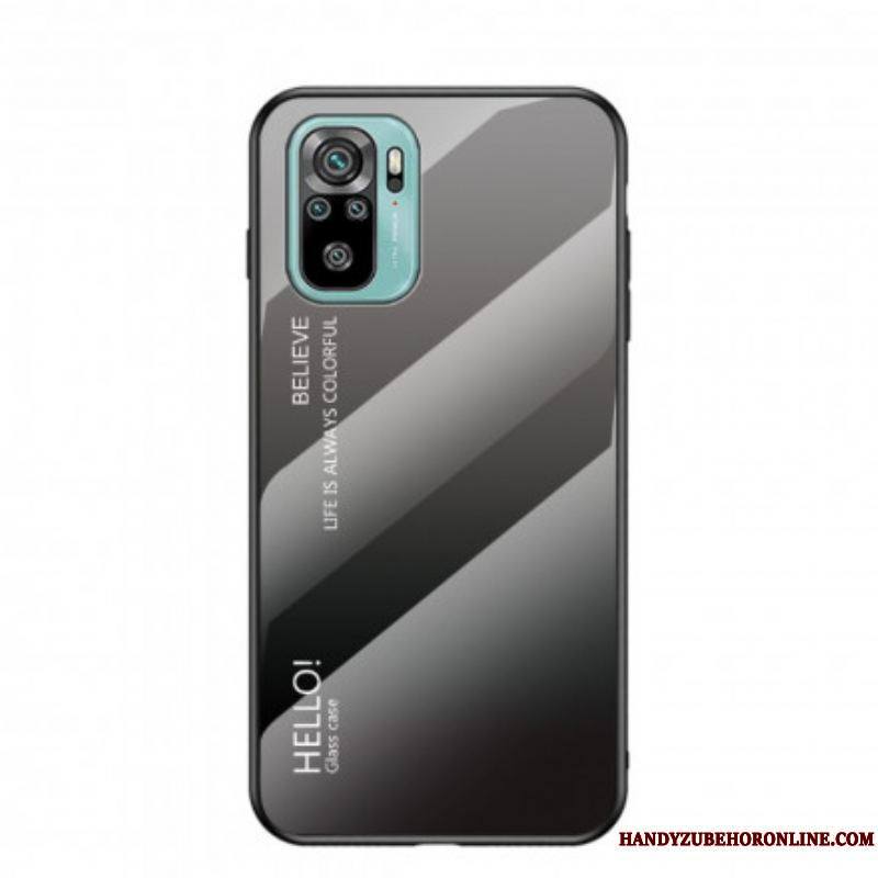 Coque Xiaomi Redmi Note 10/10S/Poco M5s Verre Trempé Hello