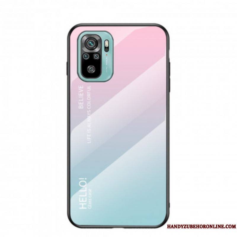 Coque Xiaomi Redmi Note 10/10S/Poco M5s Verre Trempé Hello