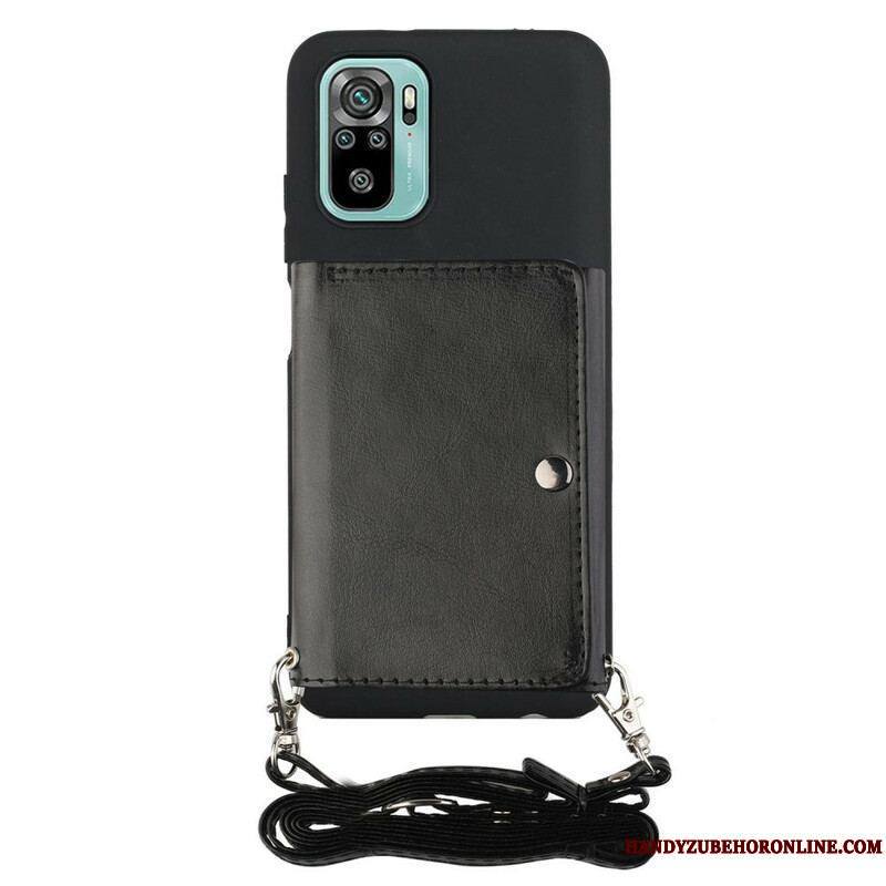 Coque Xiaomi Redmi Note 10/10S/Poco M5s à Bandoulière Porte-cartes