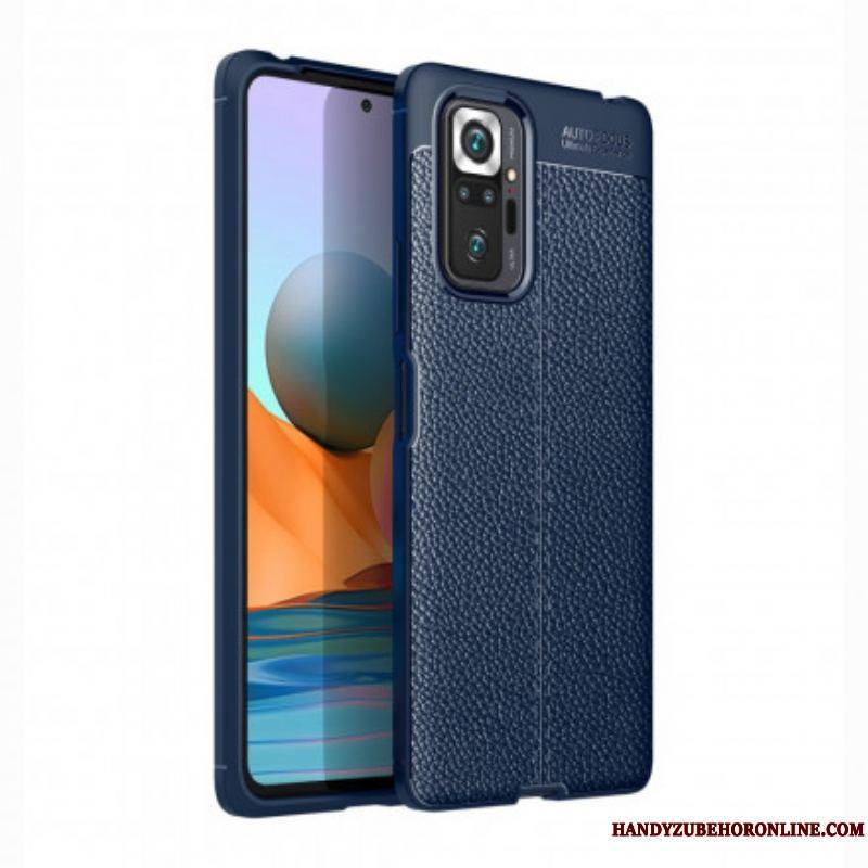 Coque Xiaomi Redmi Note 10 Pro Effet Cuir Litchi Double line