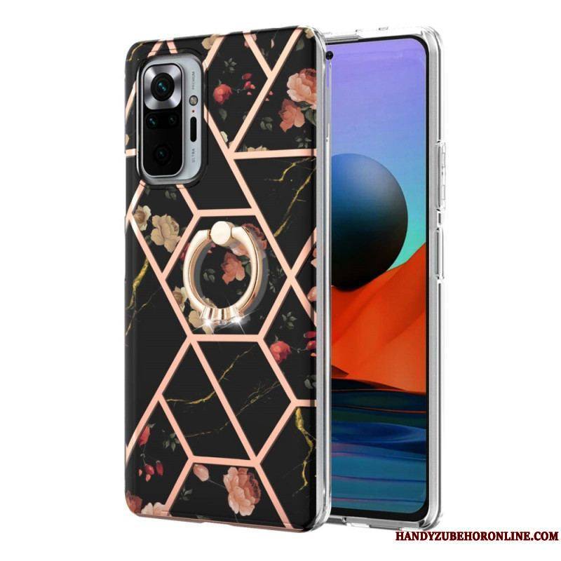 Coque Xiaomi Redmi Note 10 Pro Fleurs Anneau-Support