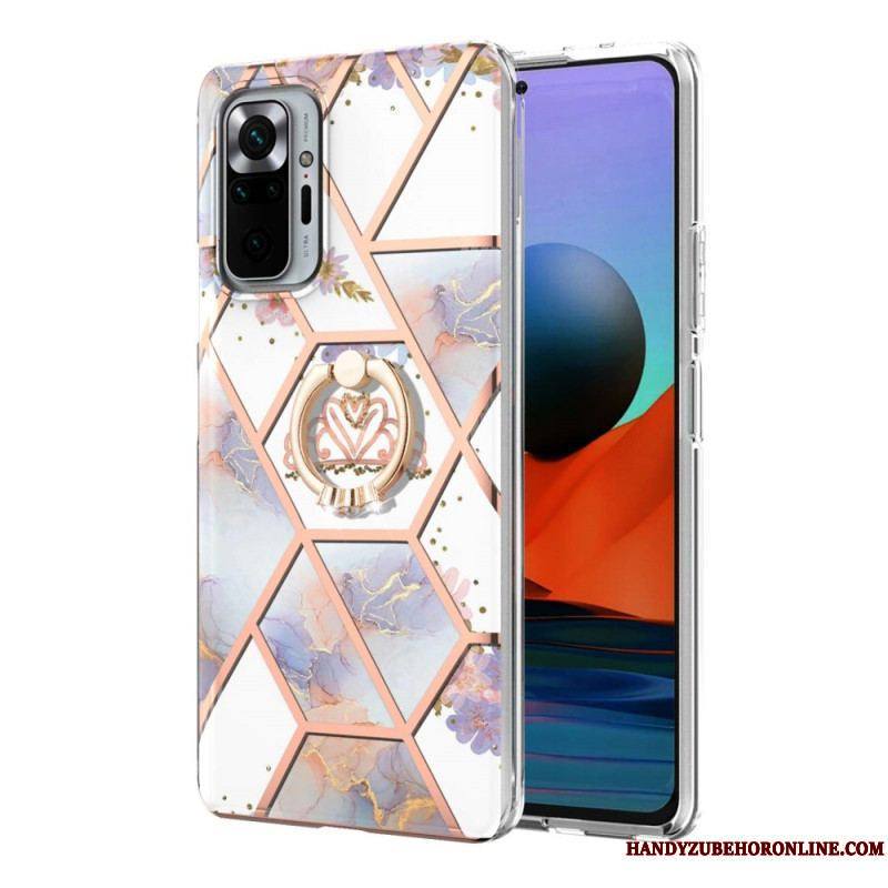 Coque Xiaomi Redmi Note 10 Pro Fleurs Anneau-Support