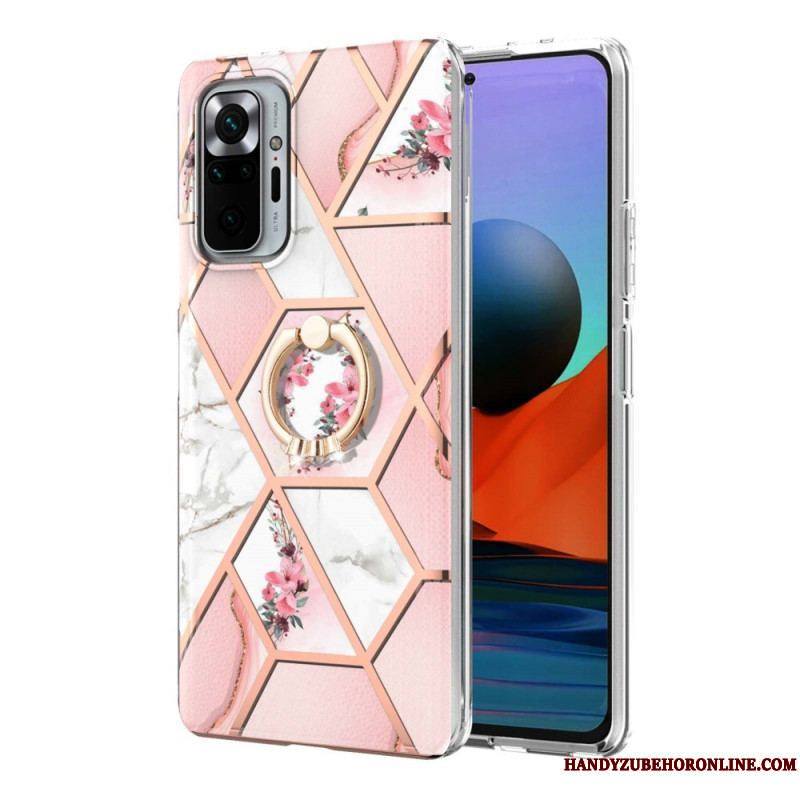 Coque Xiaomi Redmi Note 10 Pro Fleurs Anneau-Support