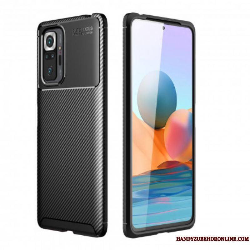 Coque Xiaomi Redmi Note 10 Pro Flexible Texture Fibre Carbone