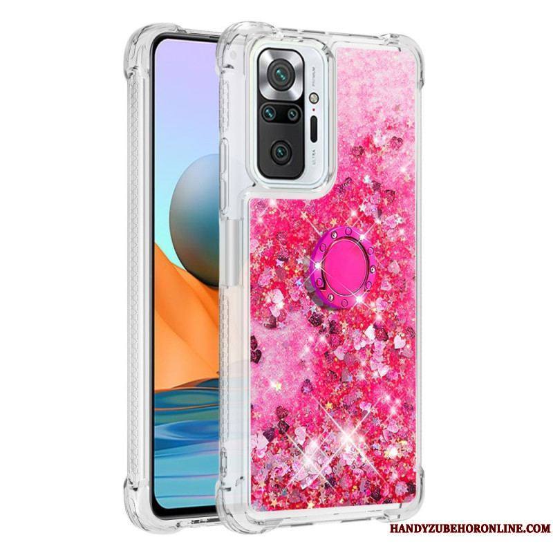 Coque Xiaomi Redmi Note 10 Pro Paillettes avec Anneau-Support