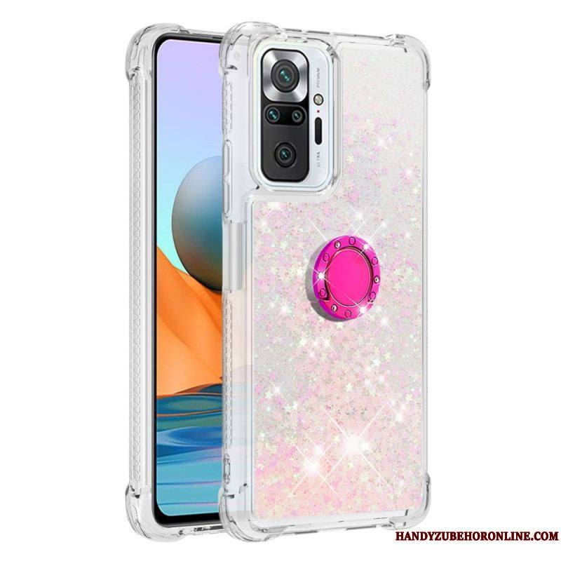 Coque Xiaomi Redmi Note 10 Pro Paillettes avec Anneau-Support