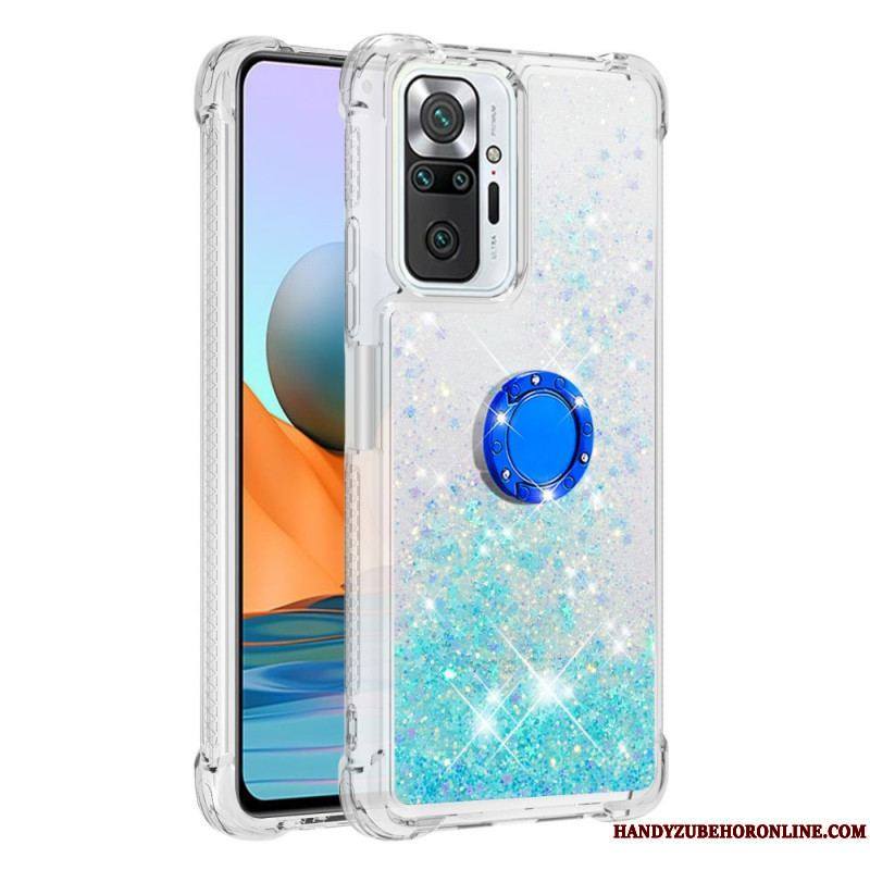 Coque Xiaomi Redmi Note 10 Pro Paillettes avec Anneau-Support