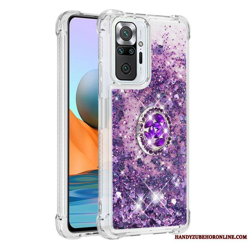 Coque Xiaomi Redmi Note 10 Pro Paillettes avec Anneau-Support