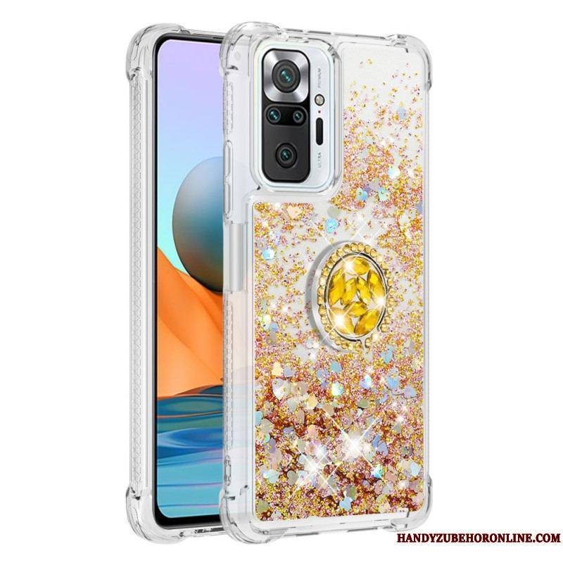 Coque Xiaomi Redmi Note 10 Pro Paillettes avec Anneau-Support