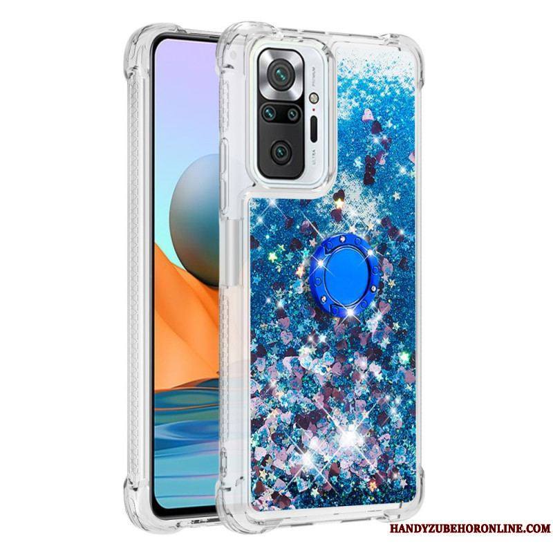 Coque Xiaomi Redmi Note 10 Pro Paillettes avec Anneau-Support