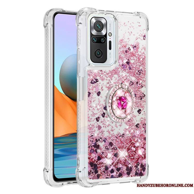 Coque Xiaomi Redmi Note 10 Pro Paillettes avec Anneau-Support