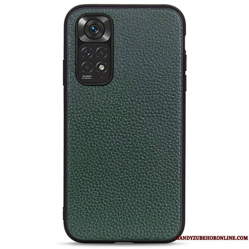 Coque Xiaomi Redmi Note 11 / 11s Cuir Litchi Véritable