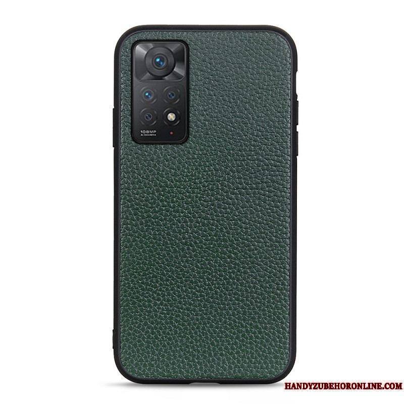 Coque Xiaomi Redmi Note 11 Pro / Note 11 Pro 5G Véritable Cuir Litchi