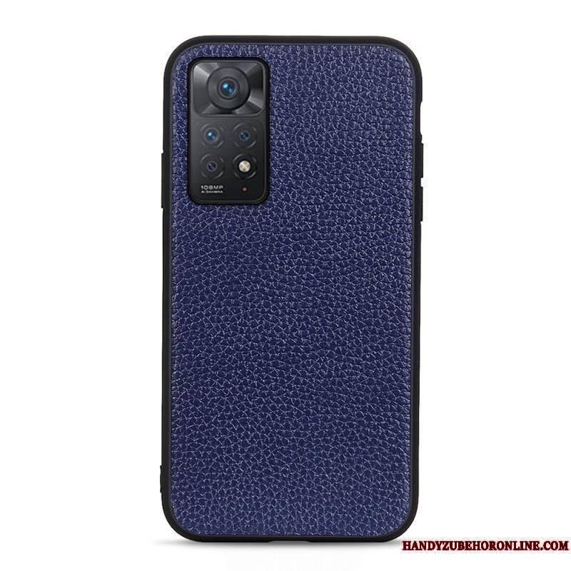 Coque Xiaomi Redmi Note 11 Pro / Note 11 Pro 5G Véritable Cuir Litchi