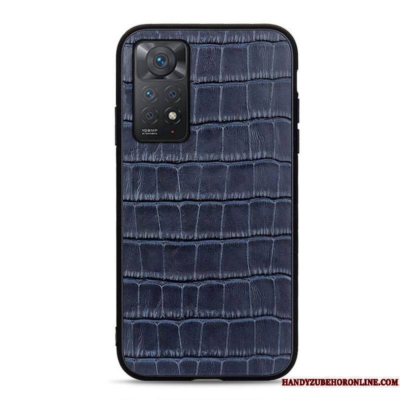 Coque Xiaomi Redmi Note 11 Pro / Note 11 Pro 5G Véritable Cuir Texture Crocodile