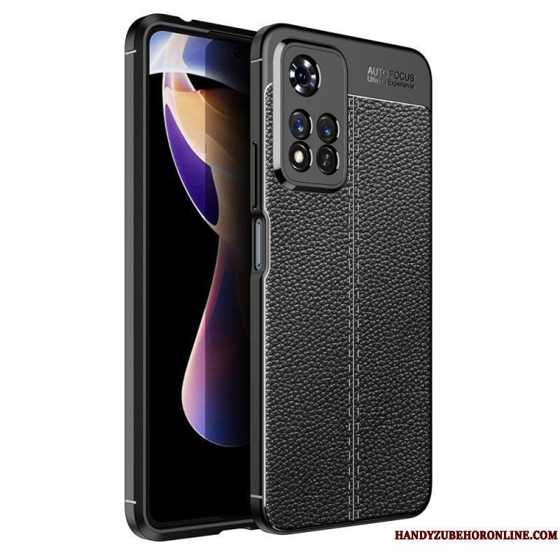 Coque Xiaomi Redmi Note 11 Pro Plus 5G Effet Cuir Litchi Double Line