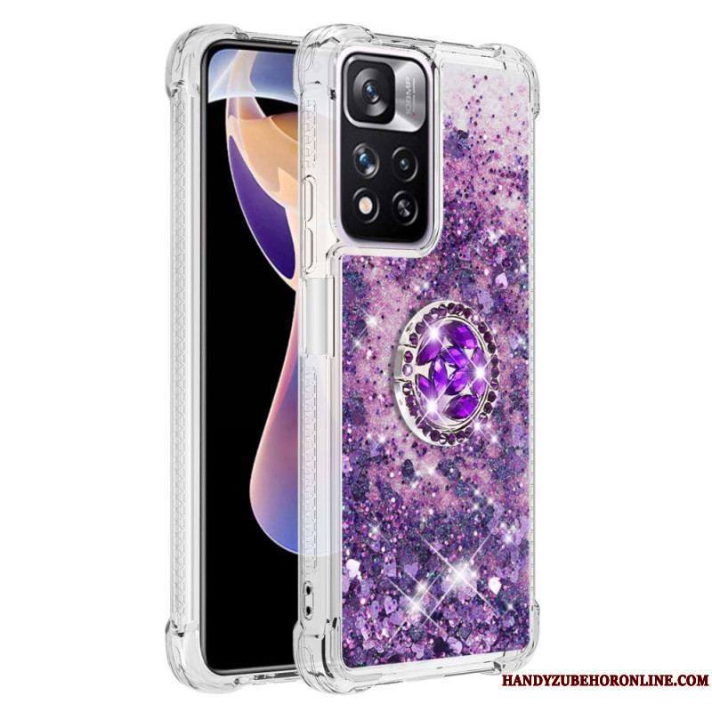 Coque Xiaomi Redmi Note 11 Pro Plus 5G Paillettes avec Anneau-Support