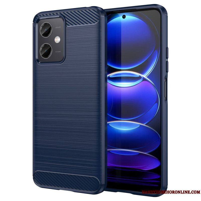 Coque Xiaomi Redmi Note 12/Poco X5 5G Fibre Carbone Brossée