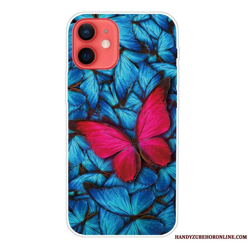 Coque iPhone 13 Mini Flexible Papillons