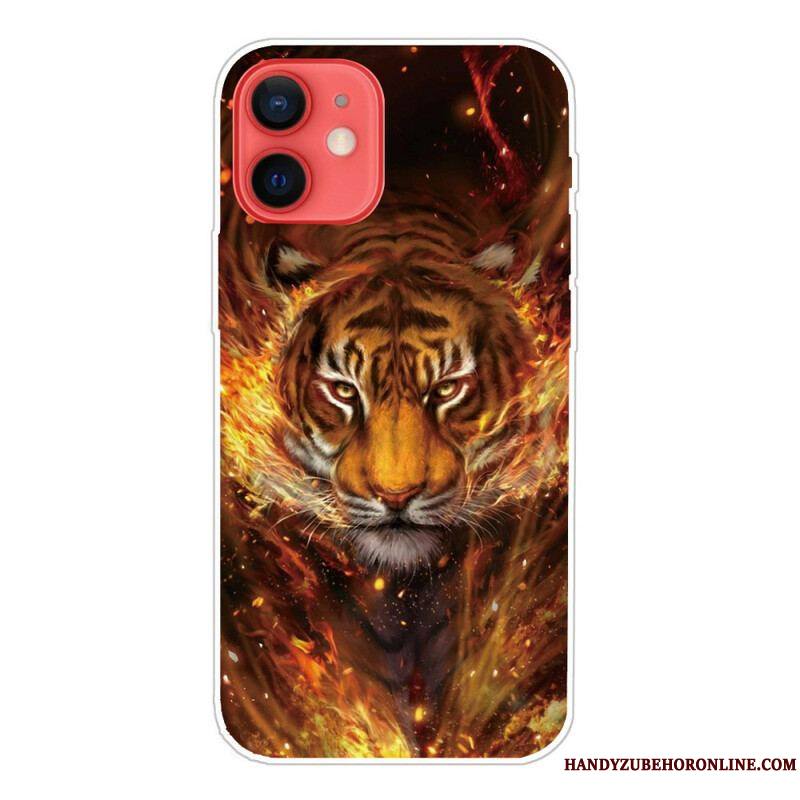 Coque iPhone 13 Mini Flexible Tigre