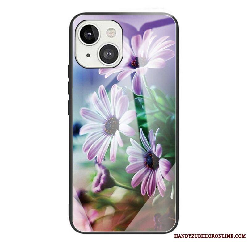 Coque iPhone 13 Mini Verre Trempé Fleurs Réalistes