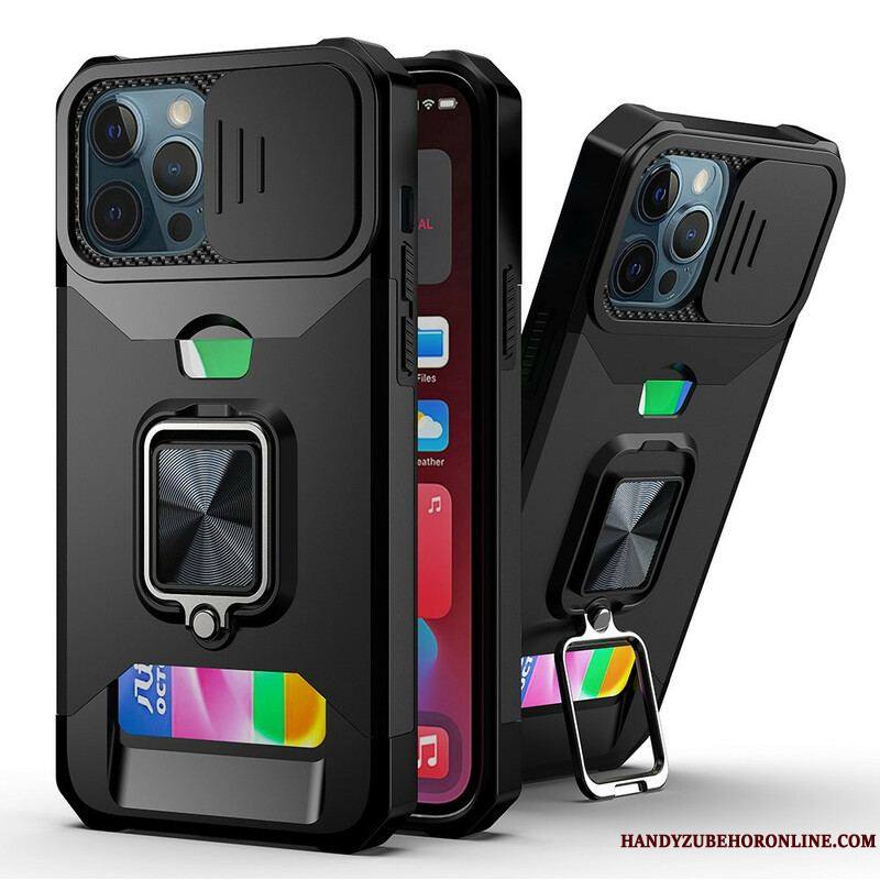 Coque iPhone 13 Pro Max Multi-Fonctionnelle Protège-Lentilles