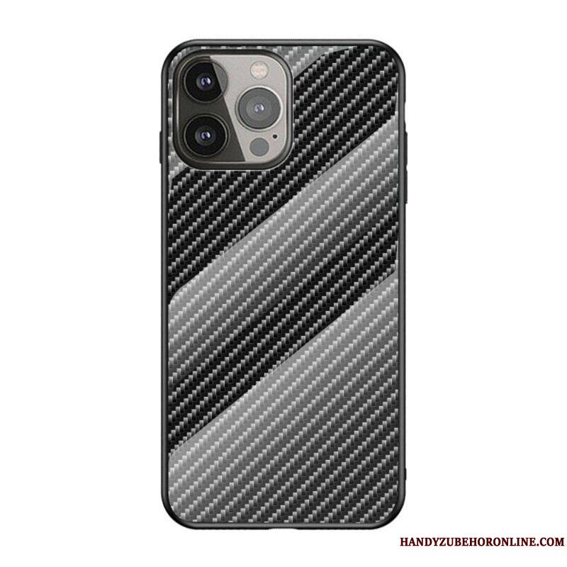 Coque iPhone 13 Pro Verre Trempé Fibre Carbone