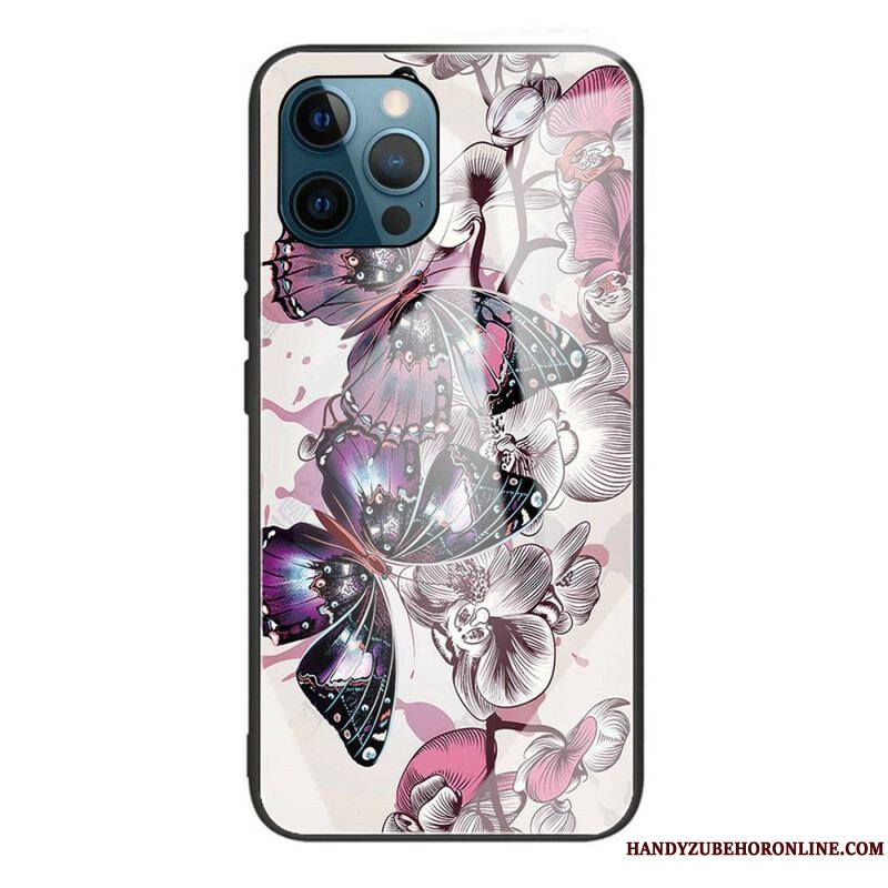 Coque iPhone 13 Pro Verre Trempé Variation Papillons