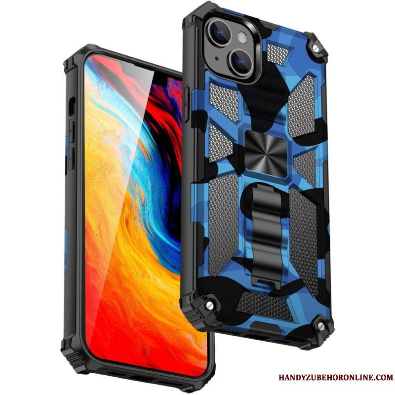 Coque iPhone 14 Camouflage Support Amovible