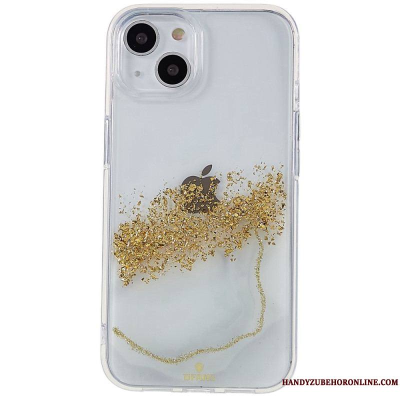 Coque iPhone 14 Paillettes Art