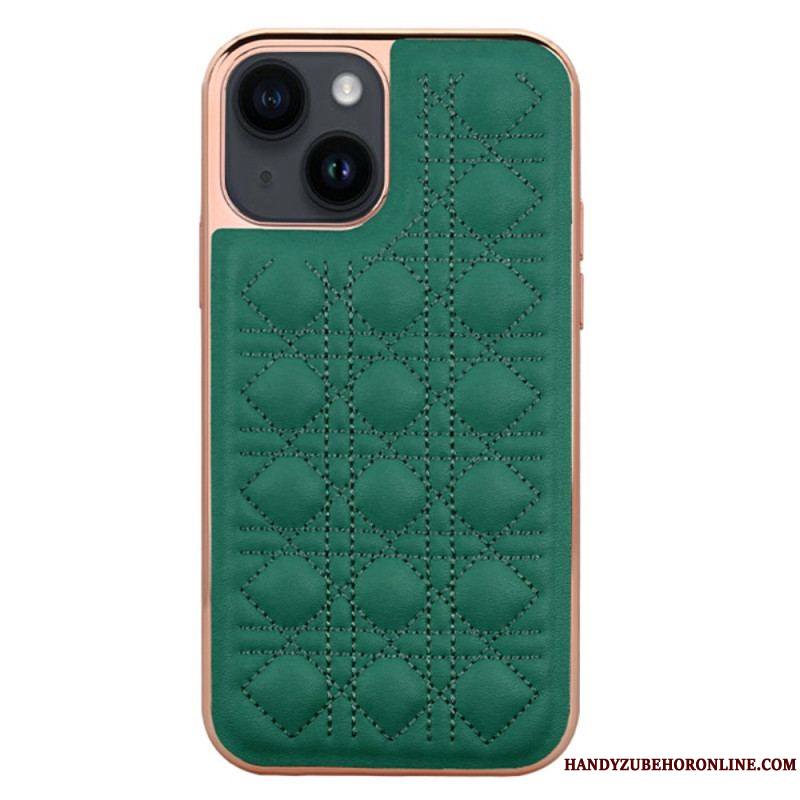 Coque iPhone 14 Plus Effet Cuir Couture VIETAO