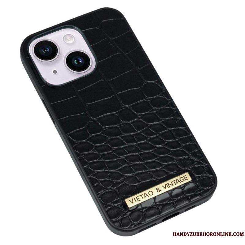 Coque iPhone 14 Plus Effet Peau Crocodile VIETAO