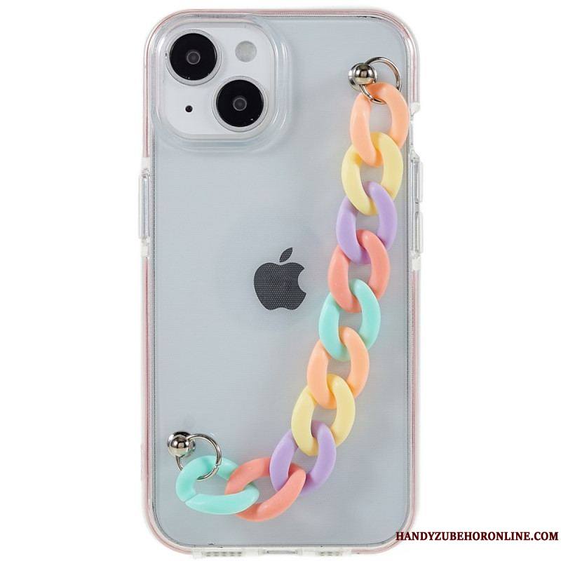 Coque iPhone 14 Plus Silicone Bracelet Perles