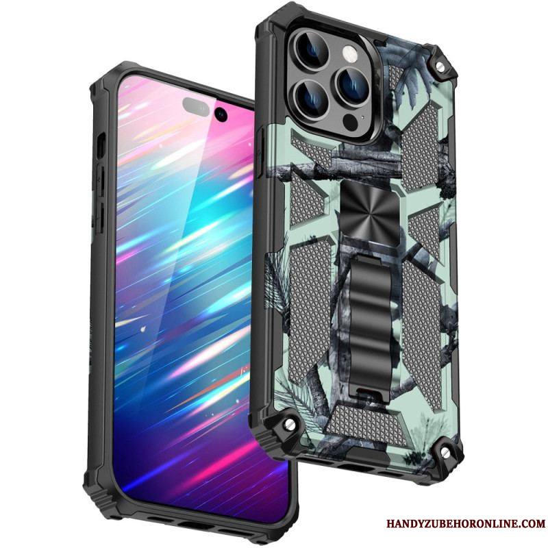 Coque iPhone 14 Pro Camouflage Support Amovible