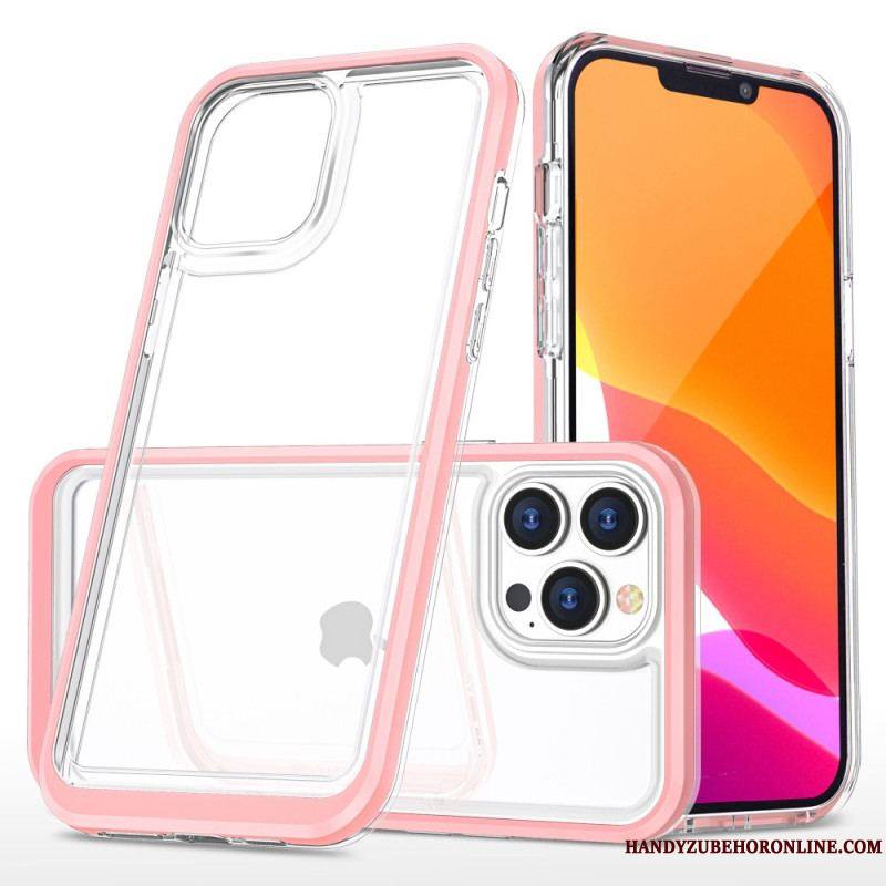 Coque iPhone 14 Pro Crystal Rebords Colorés