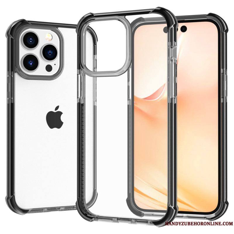 Coque iPhone 14 Pro Max Transparente Rebords Colorés