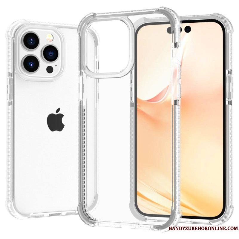 Coque iPhone 14 Pro Max Transparente Rebords Colorés