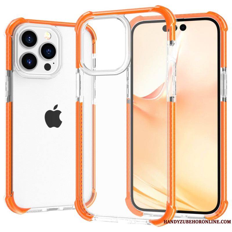 Coque iPhone 14 Pro Max Transparente Rebords Colorés