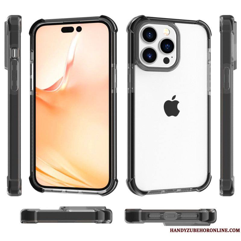 Coque iPhone 14 Pro Max Transparente Rebords Colorés