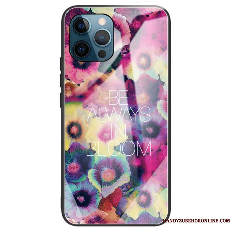 Coque iPhone 14 Pro Max Verre Trempé Fleurs