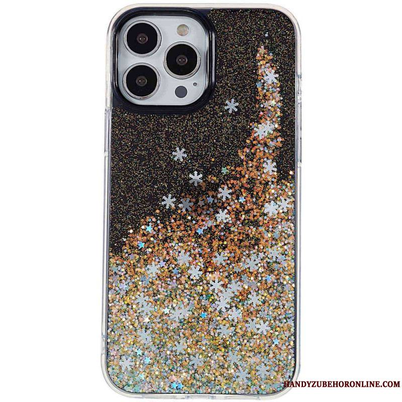 Coque iPhone 14 Pro Paillettes Flocons