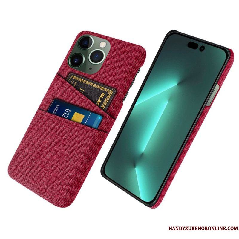 Coque iPhone 14 Pro Porte-Cartes Tissu