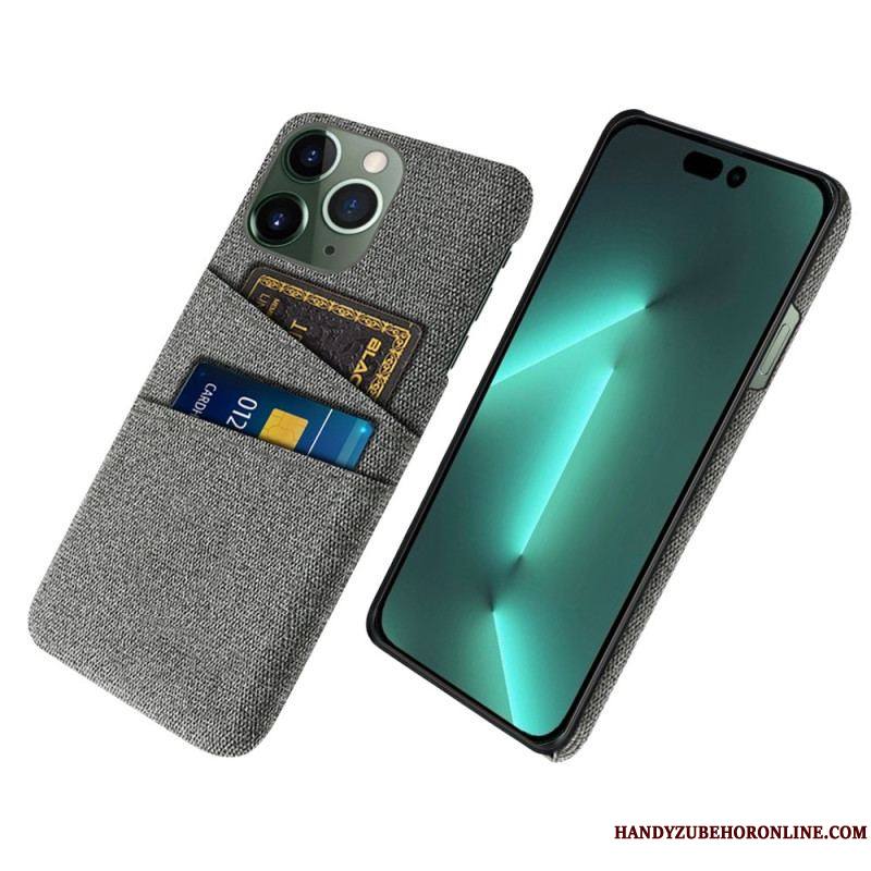 Coque iPhone 14 Pro Porte-Cartes Tissu