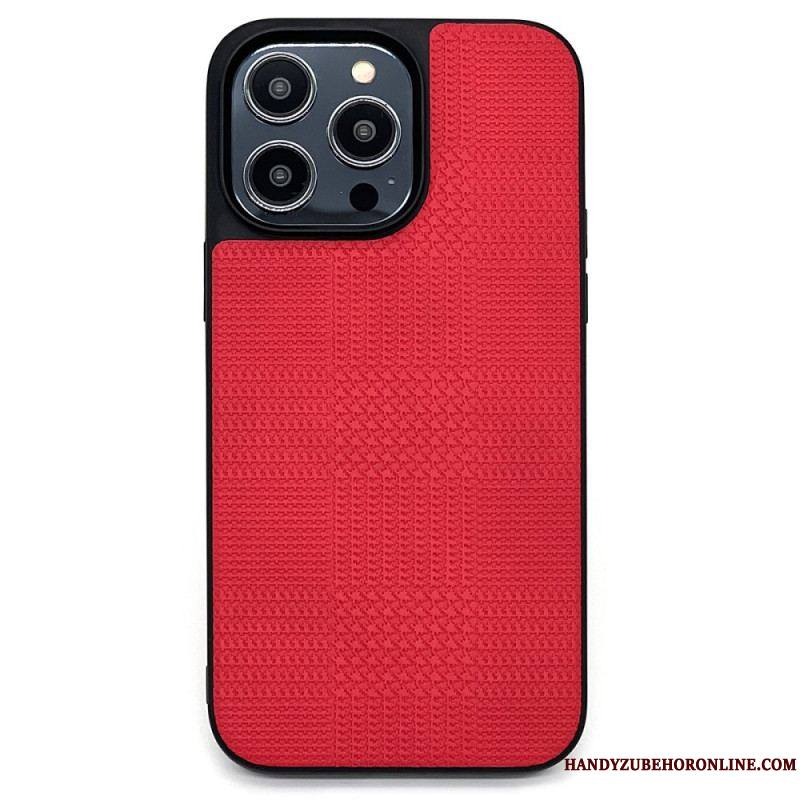 Coque iPhone 14 Pro Simili Cuir Croisé